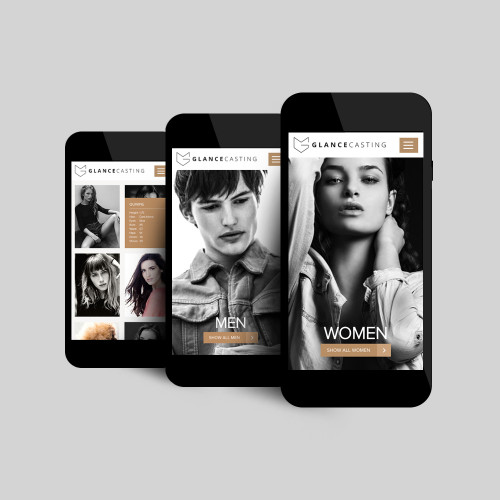 Beeldmerk en huisstijl ontwerp voor GlanceMedia. 