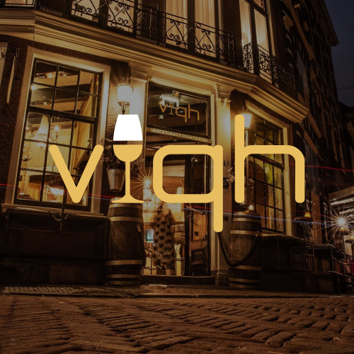 Naam concept en huisstijl ontwerp voor wijnbar Viqh.