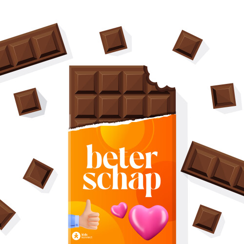 Om voor verschillende situaties een gepast wenskaart of attentie te kunnen versturen hebben we chocolade reep etiketten en antsichtkaarten ontworpen in hun eigen huisstijl.   