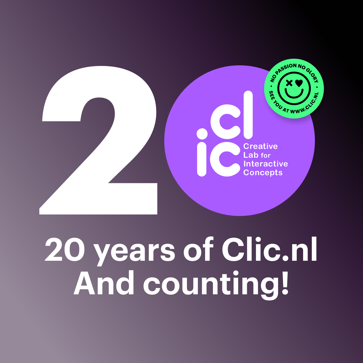 Toen we begonnen, was het web nog redelijk nieuw. Inmiddels is er in twintig jaar ontzettend veel veranderd. De passie voor creatie is gebleven. Clic begon met twee jonge creatieven aan het Spaarne in Haarlem. Zonder een groot plan, maar met veel lef, energie en zelfvertrouwen bouwen aan een bedrijf. Ik heb een artikel over 20 jaar Clic.nl geschreven waarin ik mijn ervaringen deel. Een artikel over creativiteit, ondernemerschap, mensen, keuzes en alles wat we onderweg hebben meegemaakt.